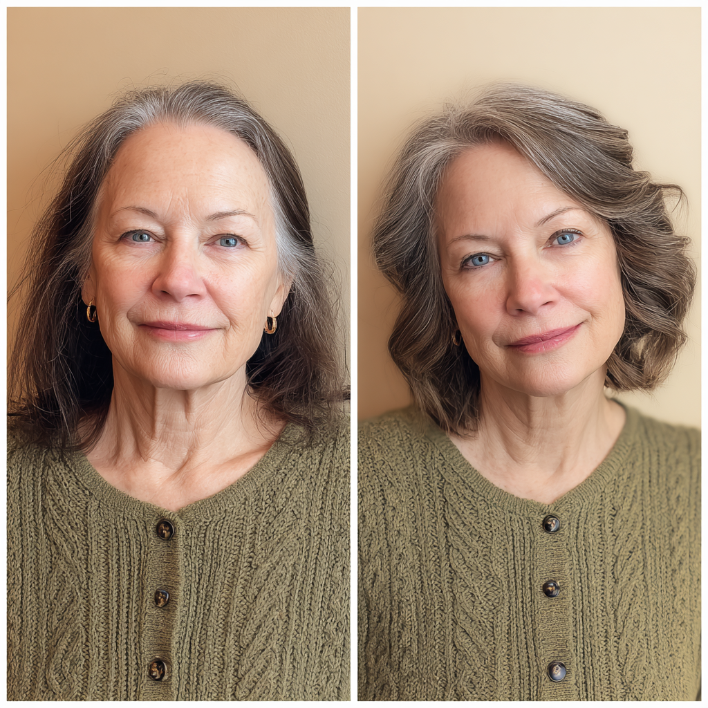 Classic Soft Waves with Face-Framing Layers