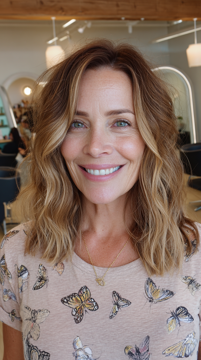 Modern Wavy Mid-Length Cut with Soft Layers