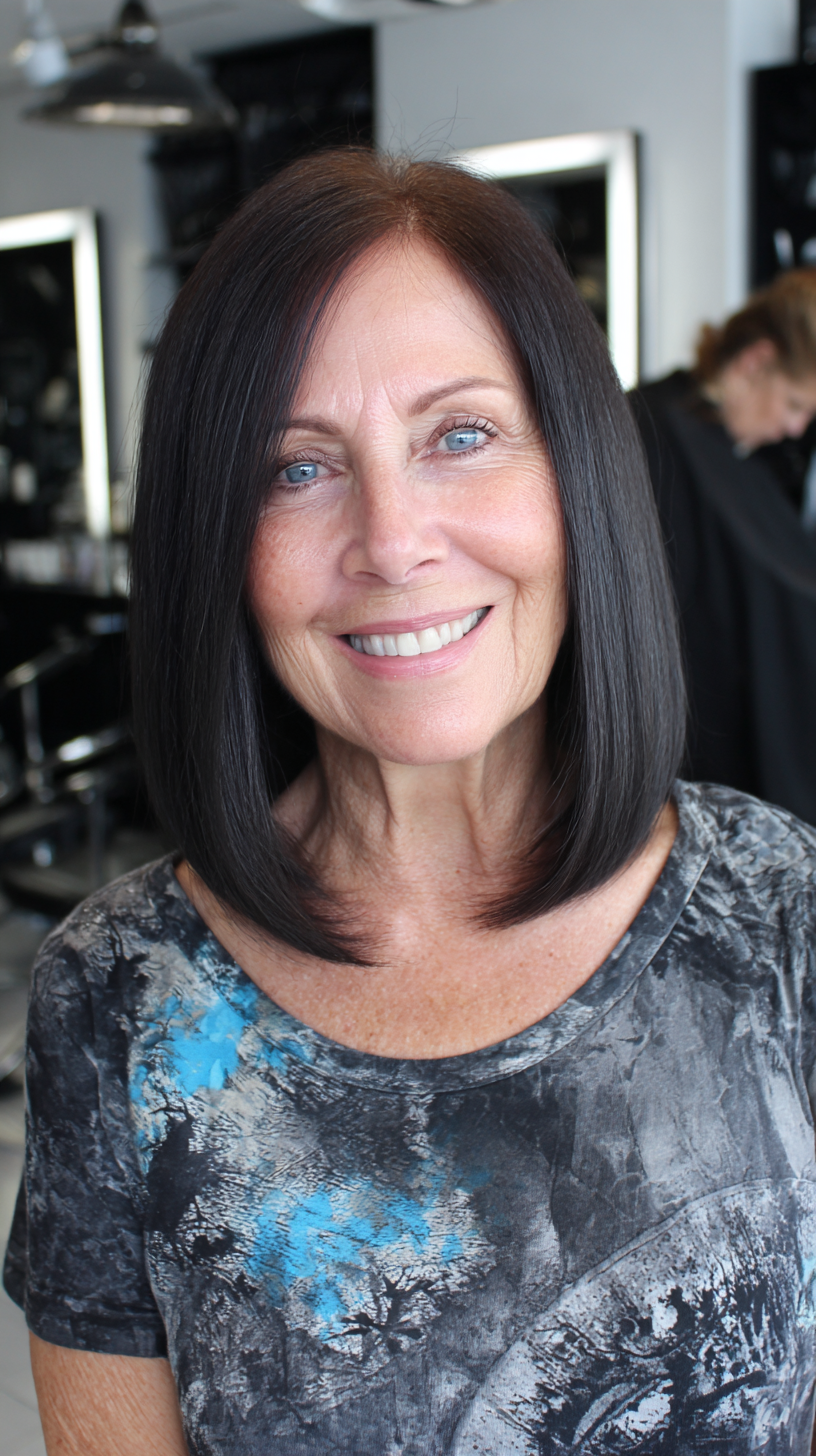 Sleek Classic Lob with Subtle Angles
