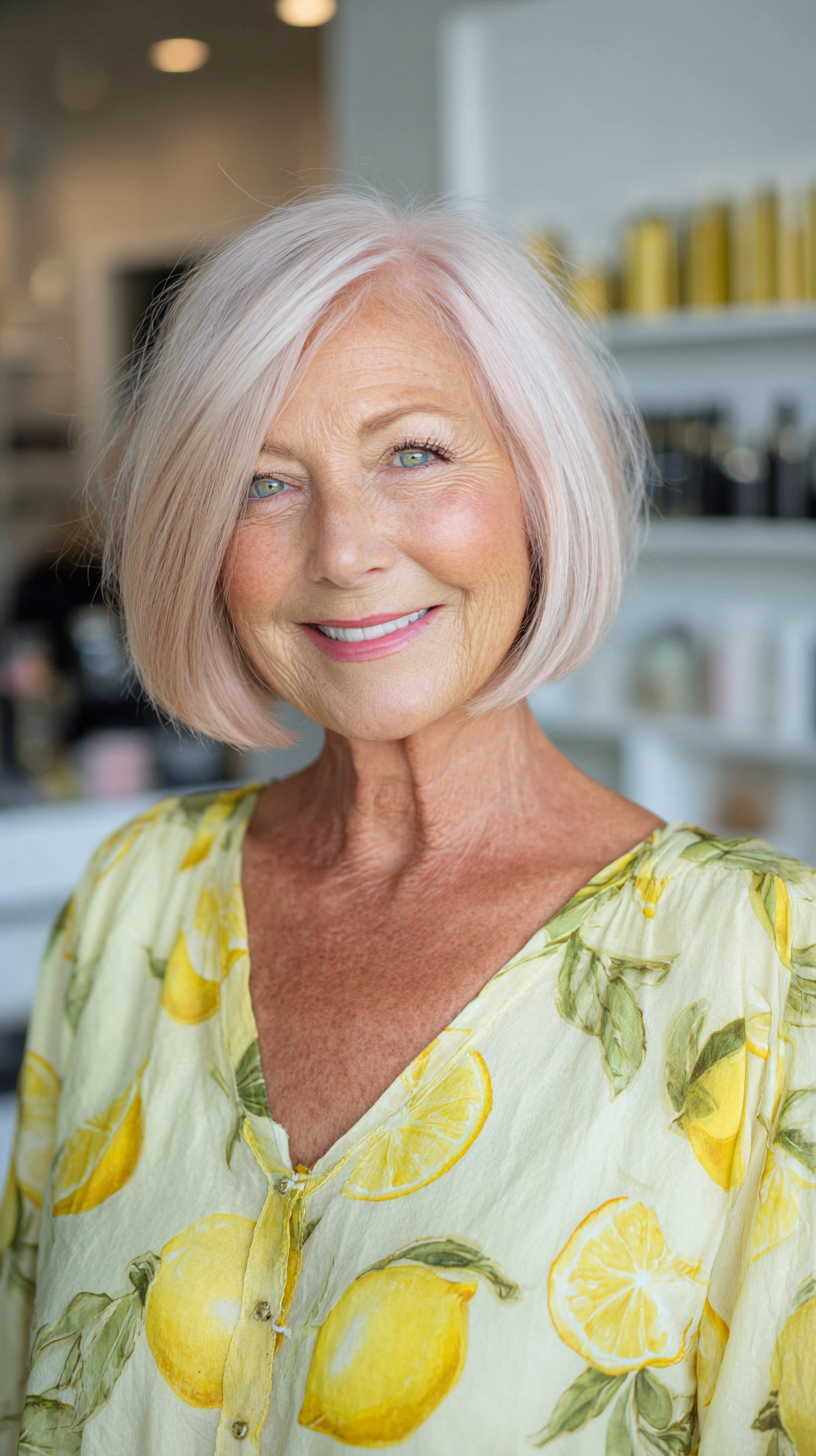 Soft Blush Bob with Subtle Layers