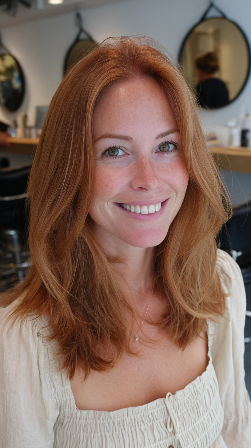 Soft Layered Shoulder-Length Blonde with Subtle Highlights