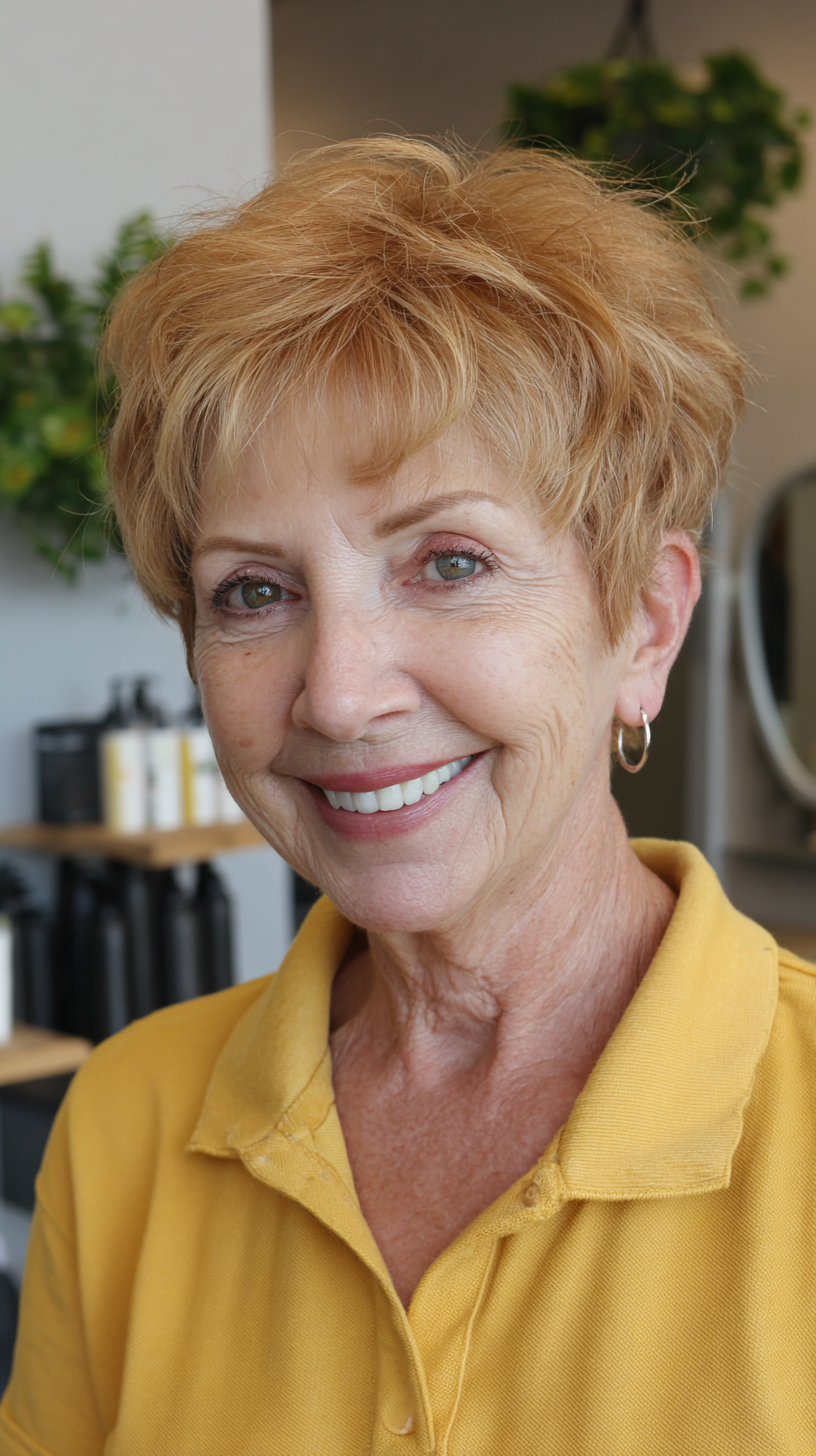 Textured Pixie Cut with Soft Highlights