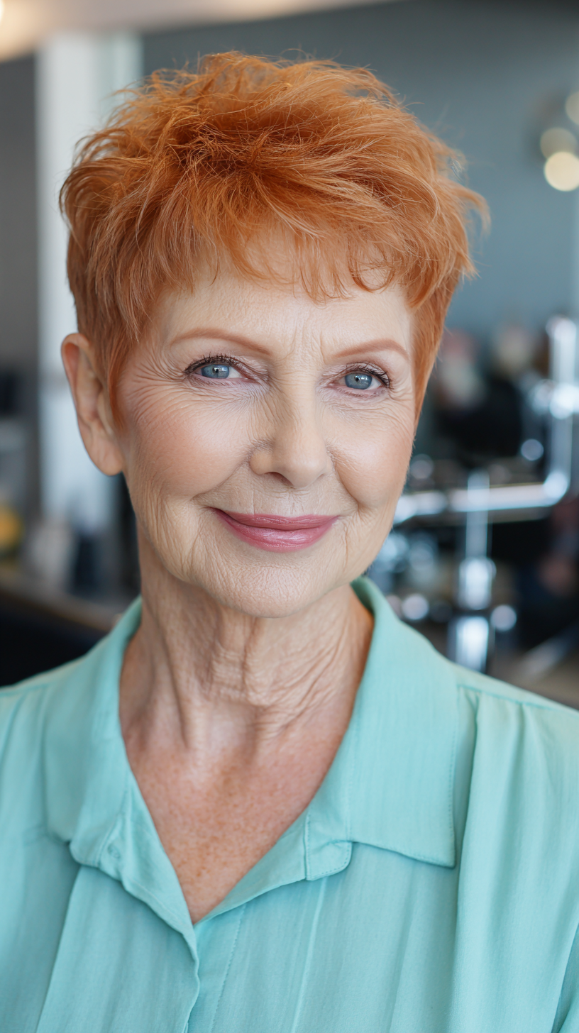 Vibrant Textured Short Cut with Soft Layers