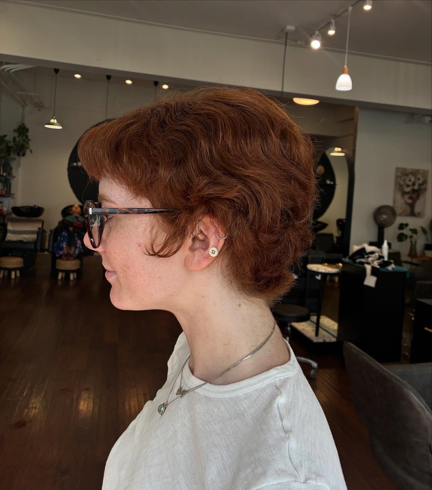 Chic Textured Pixie with Soft Curls
