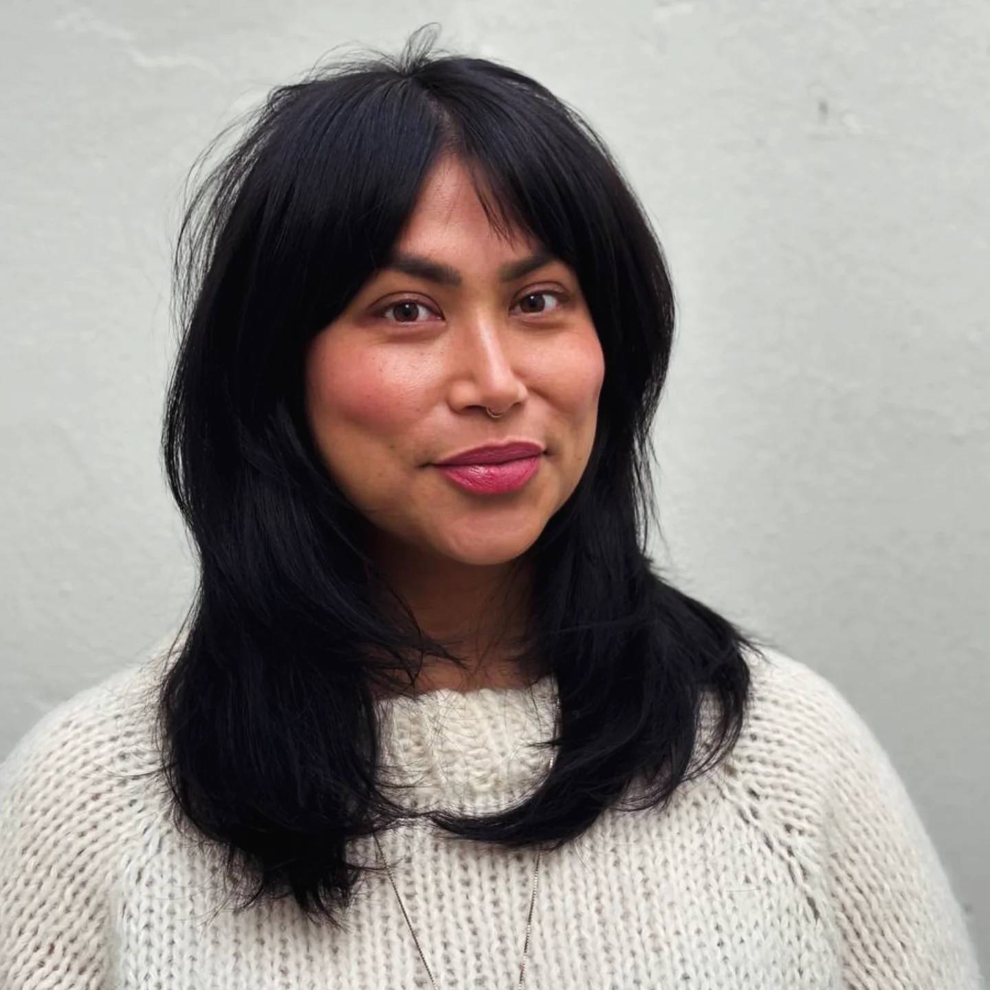 Layered Mid-Length Shag with Soft Face-Framing Pieces