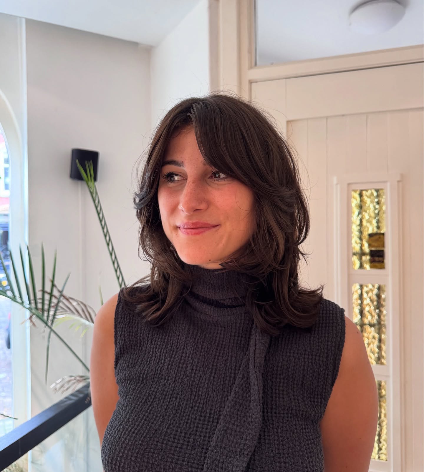 Modern Textured Mid-Length Shag with Face-Framing Layers