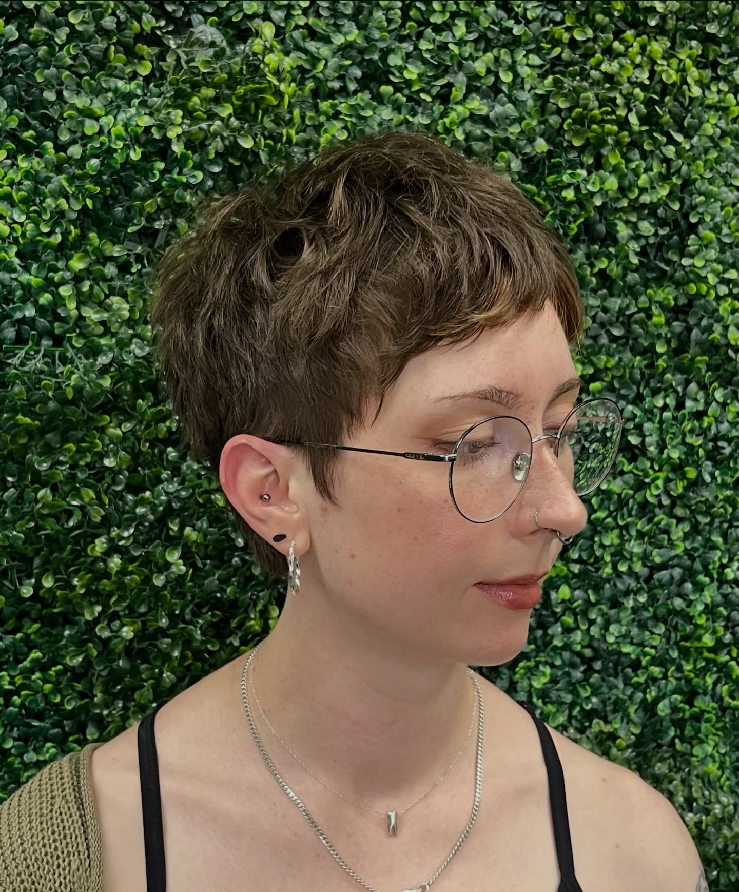 Textured Short Pixie with Playful Bangs