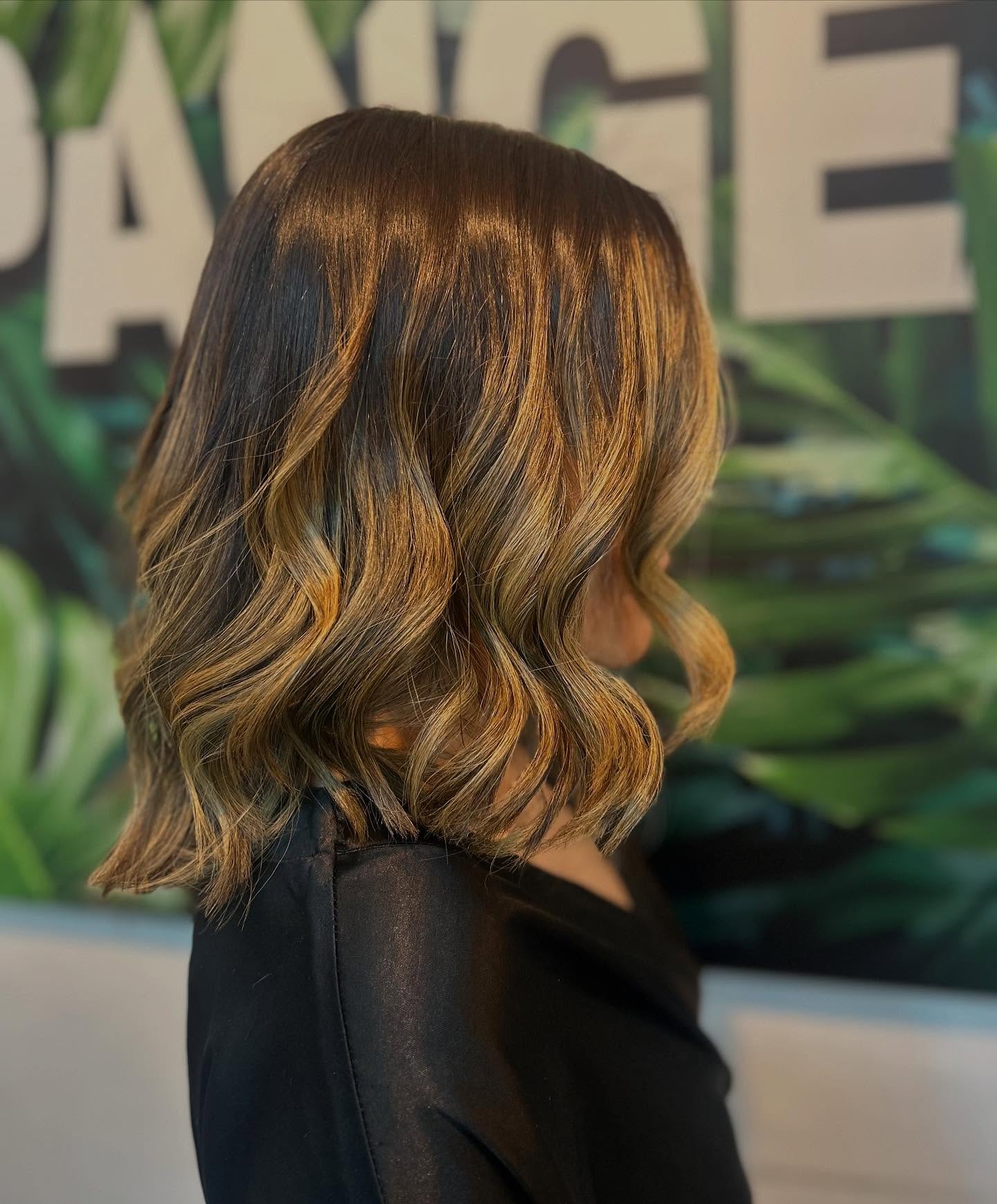 Warm Caramel Waves with Subtle Layering