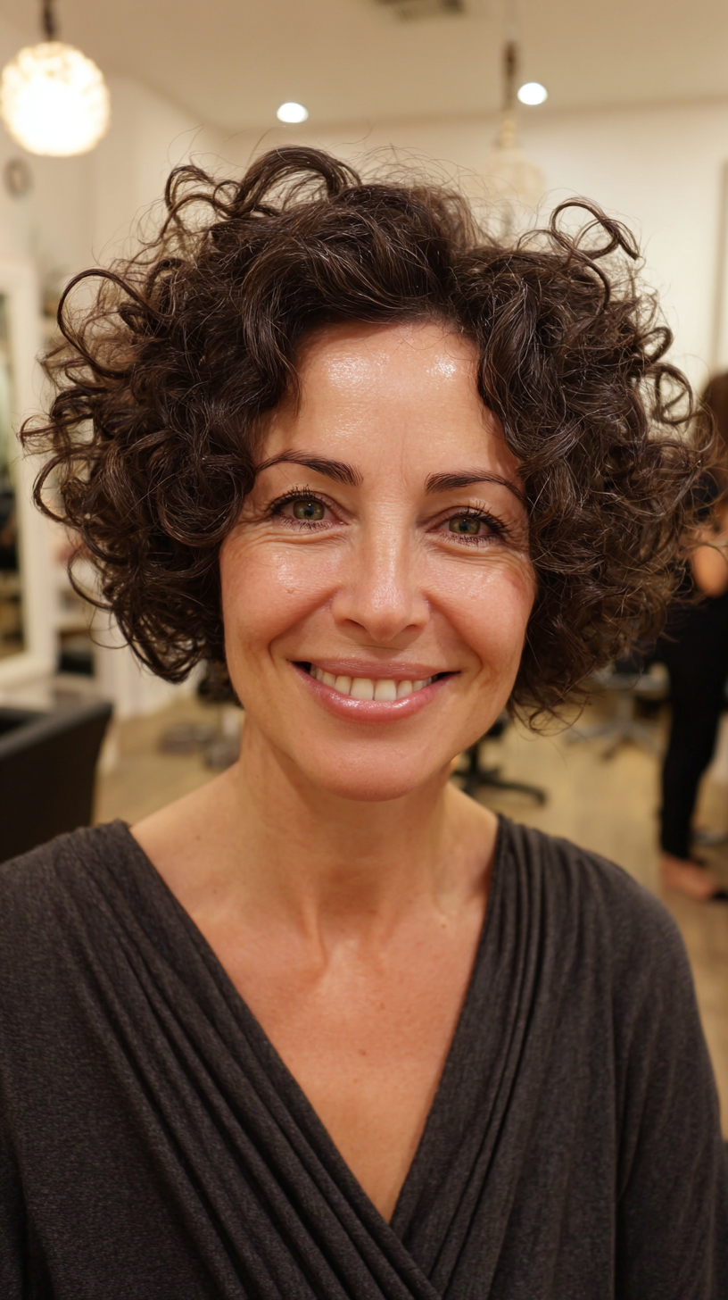 Chic Curly Bob with Defined Curls