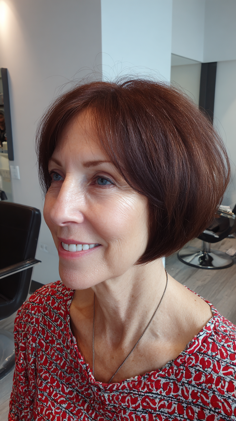 Chic Rounded Bob with Subtle Volume