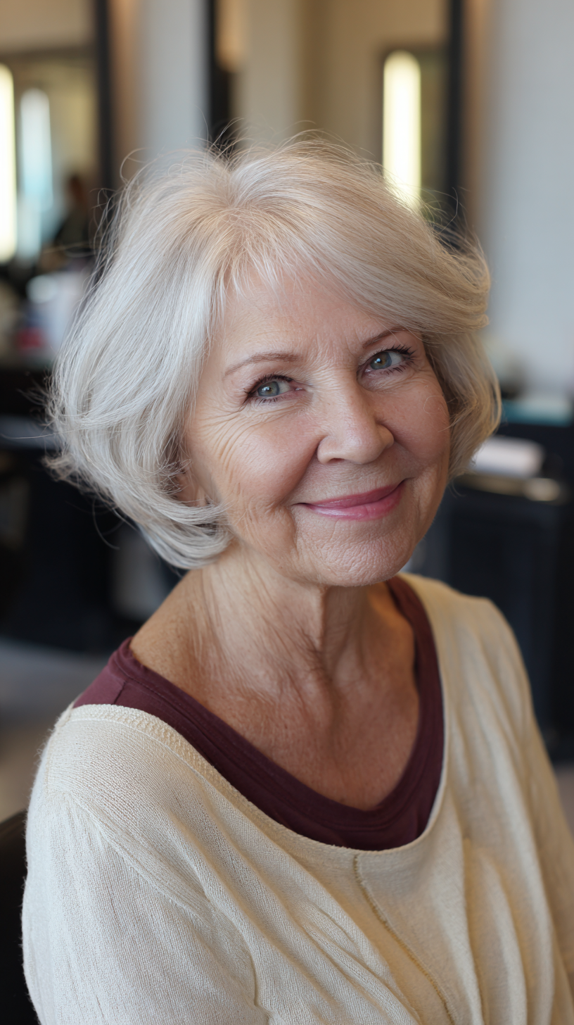 Chic Soft Textured Bob with Gentle Waves