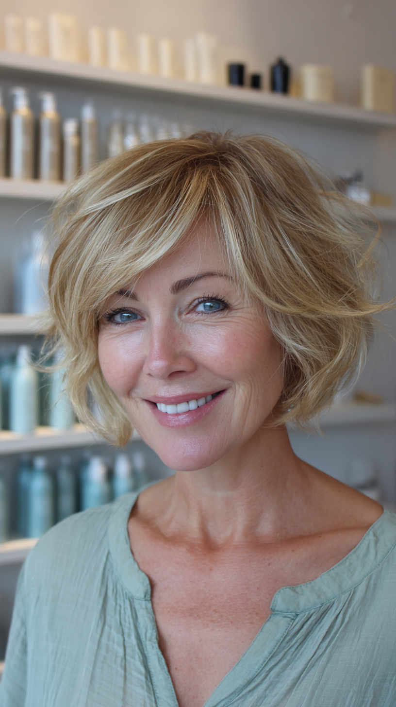 Chic Textured Bob with Subtle Waves