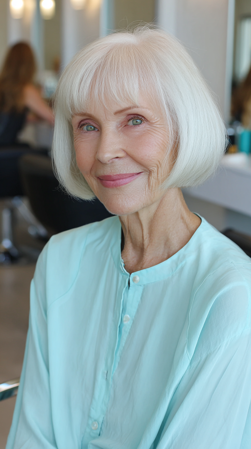 Classic Blunt Bob with Subtle Textured Ends