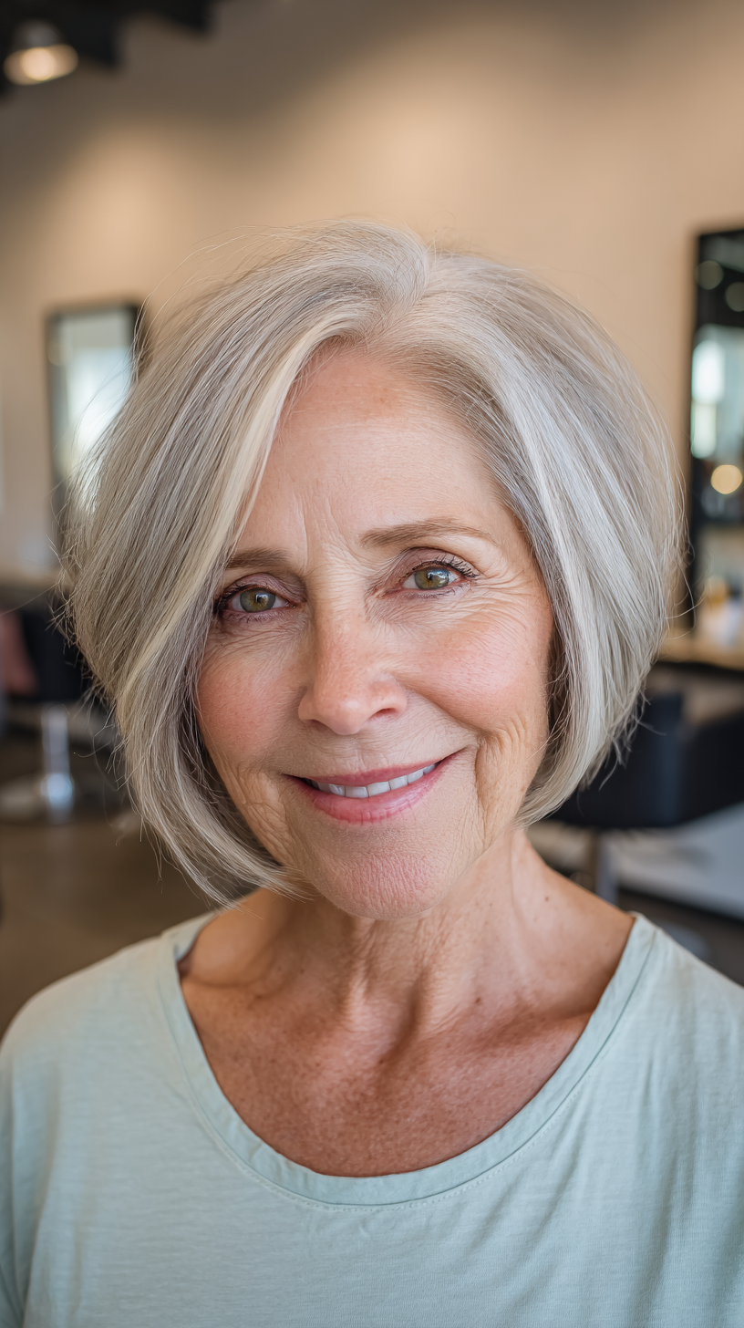 Modern Textured Bob with Subtle Highlights