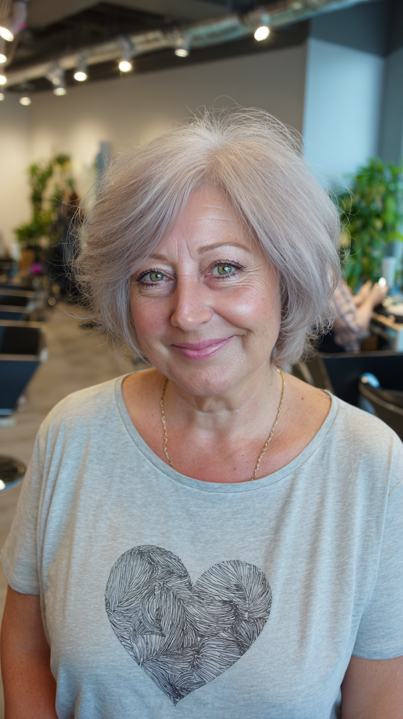 Softly Textured Shoulder-Length Haircut with Light Layers