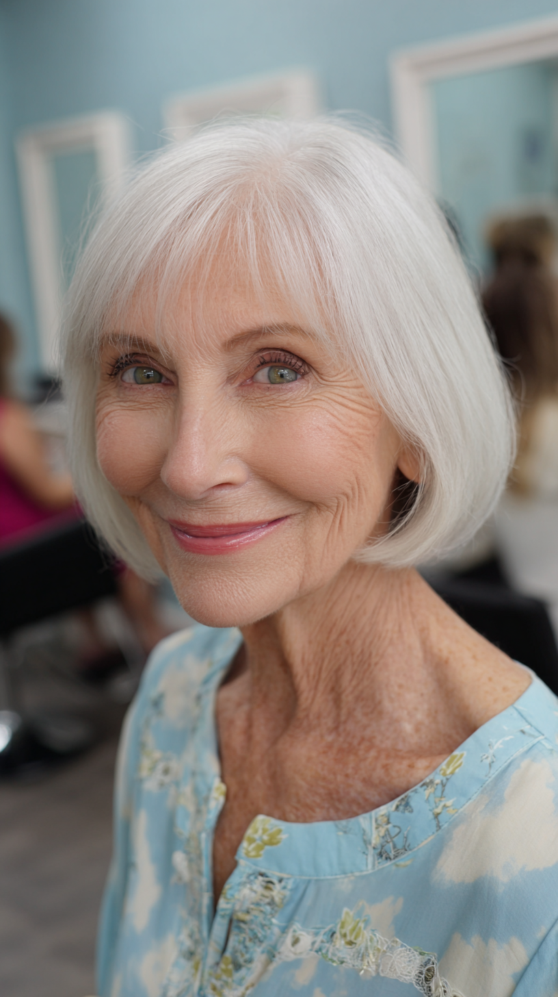 Timeless Blunt Bob with Soft Highlights