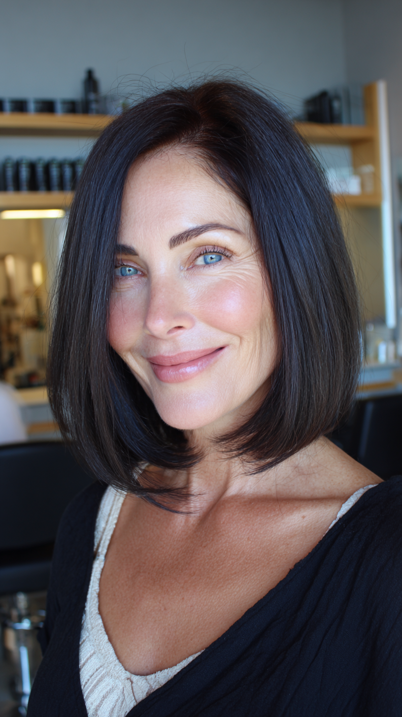 Chic Blunt Bob with Subtle Movement