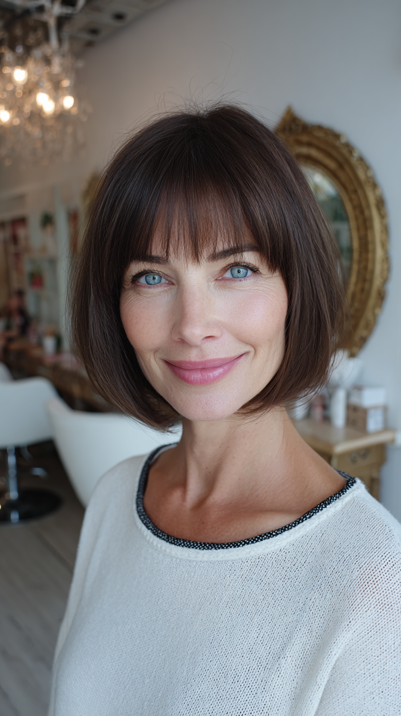 Chic Classic Bob with Soft Bangs