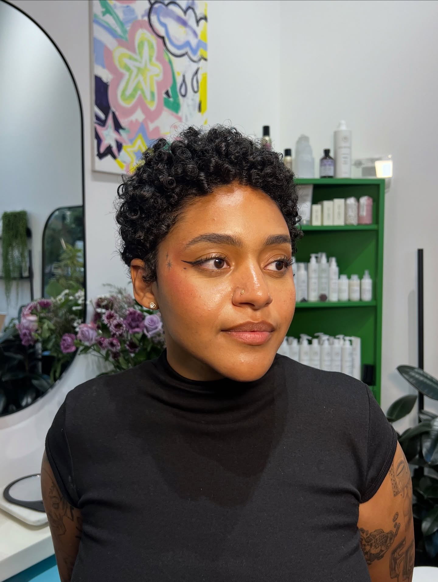 Chic Curly Crop with Defined Curls