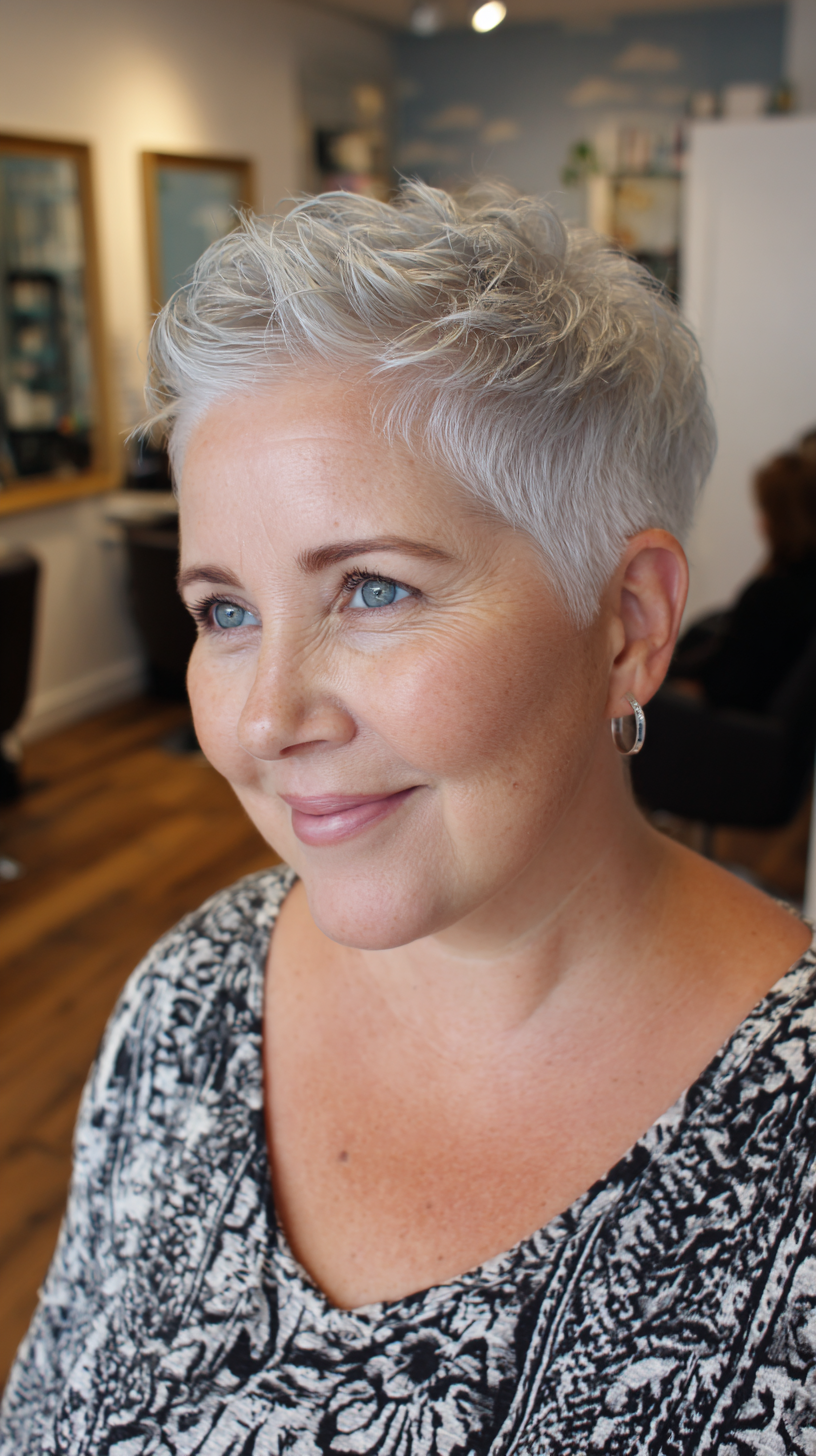 Chic Short Textured Pixie Cut with Cool Undertones