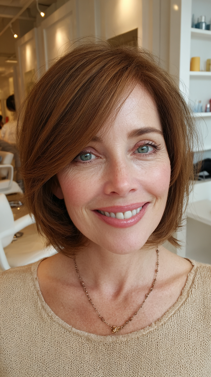 Modern Textured Bob with Soft Face-Framing Layers