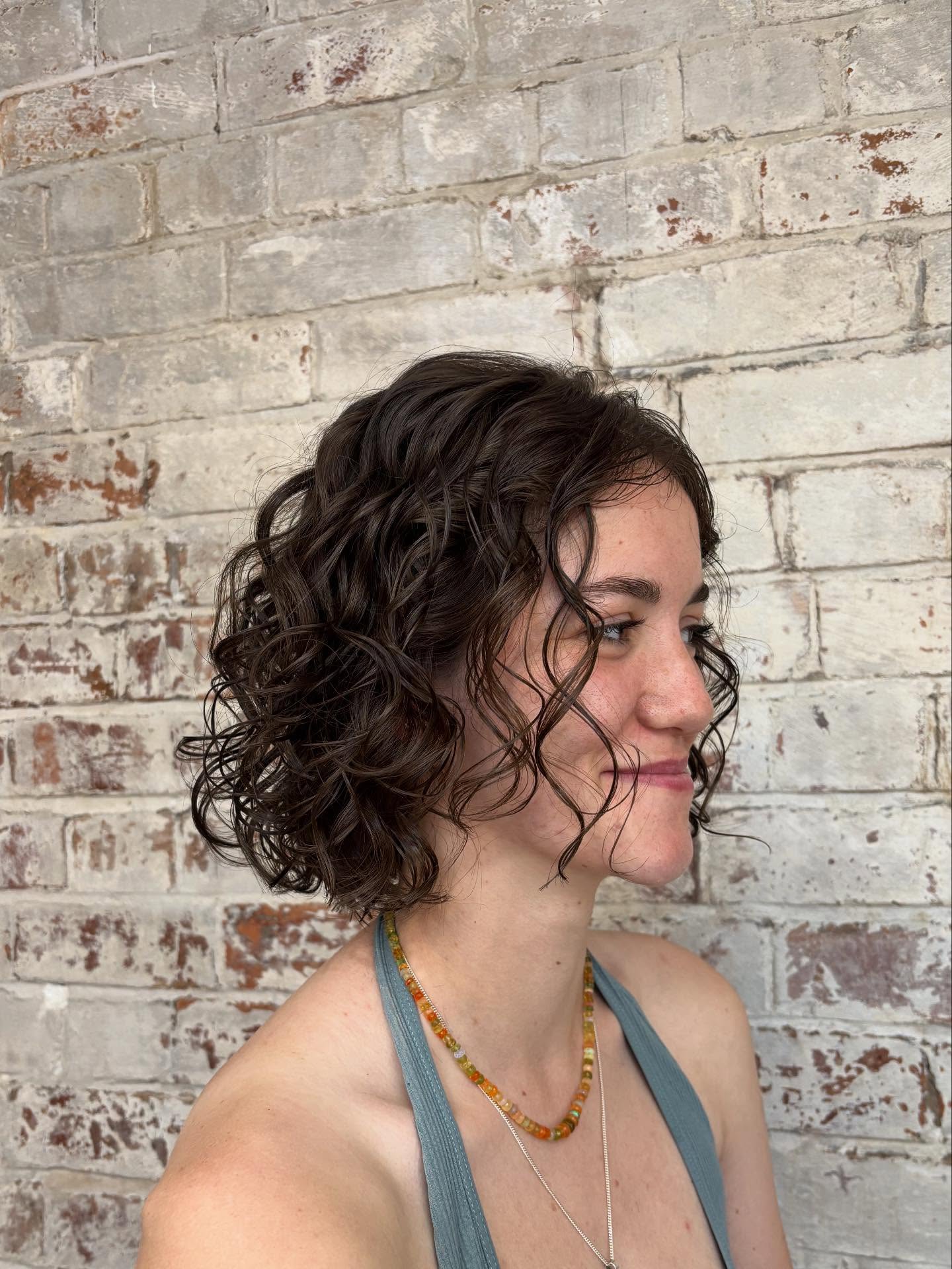 Textured Curly Bob with Defined Ringlets