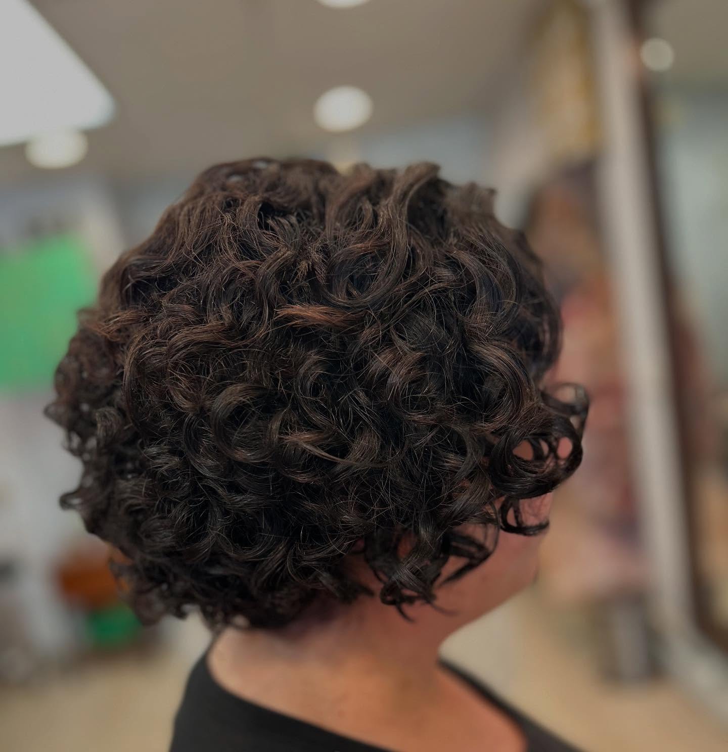 Textured Curly Bob with Soft Layers