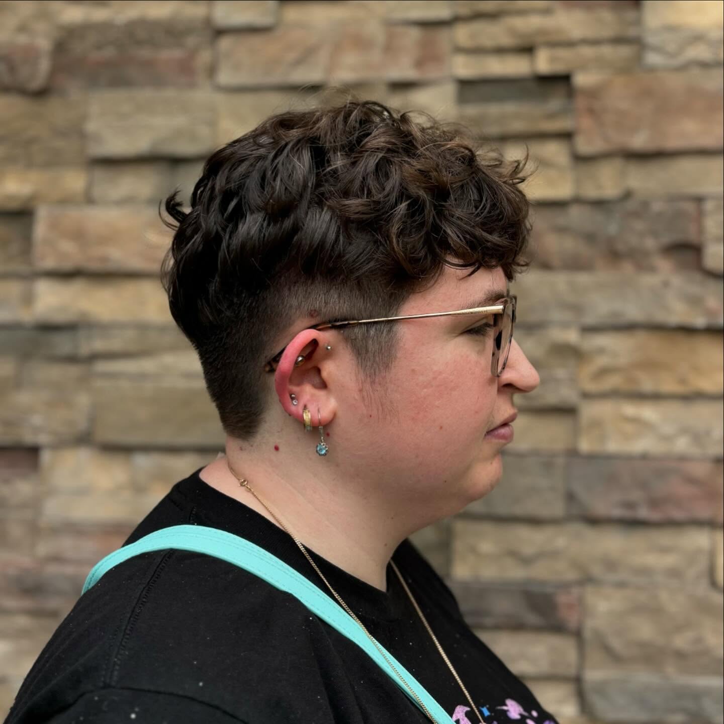 Textured Curly Crop with Faded Sides