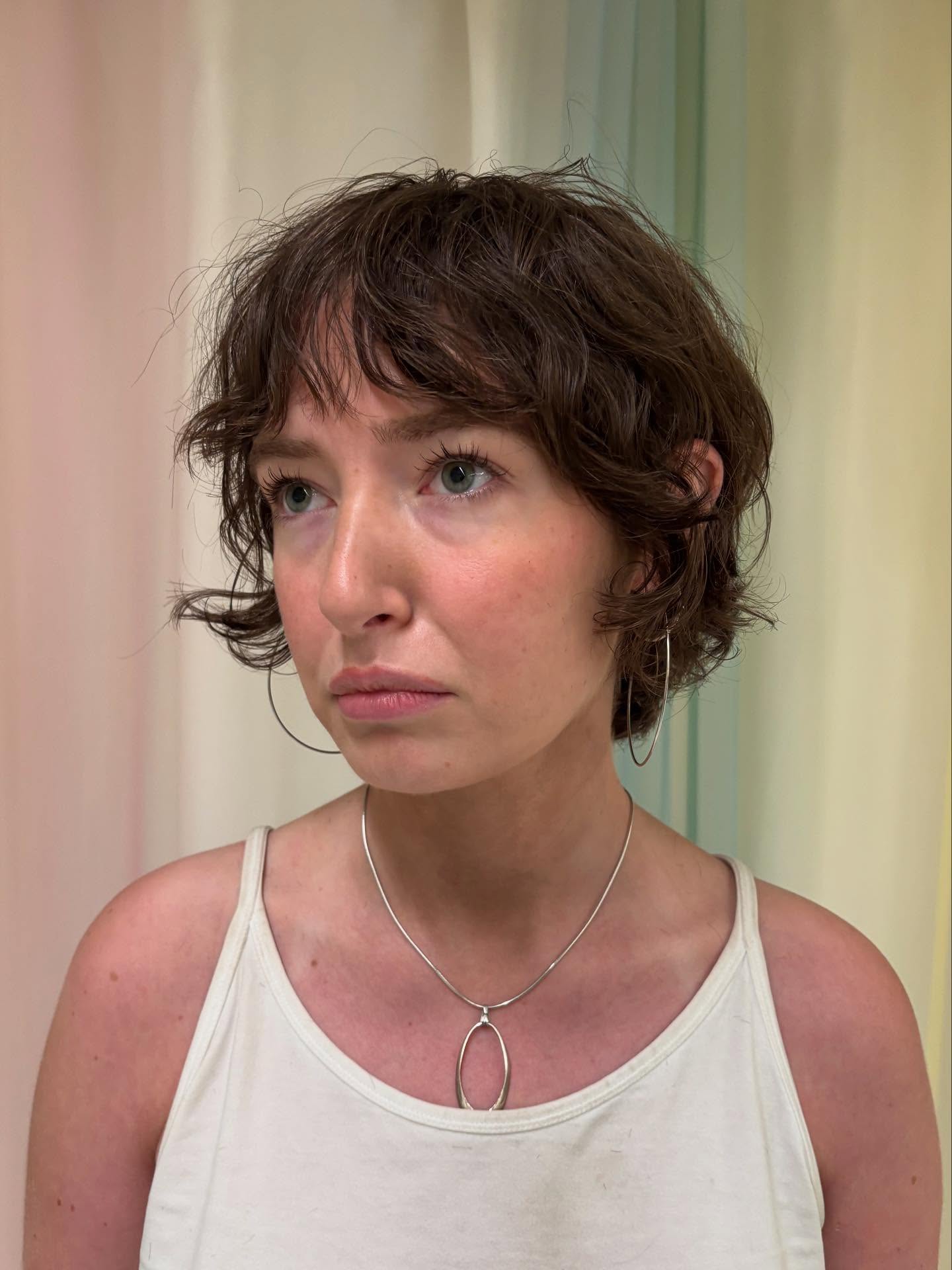 Textured Short Curly Cut with Soft Layers