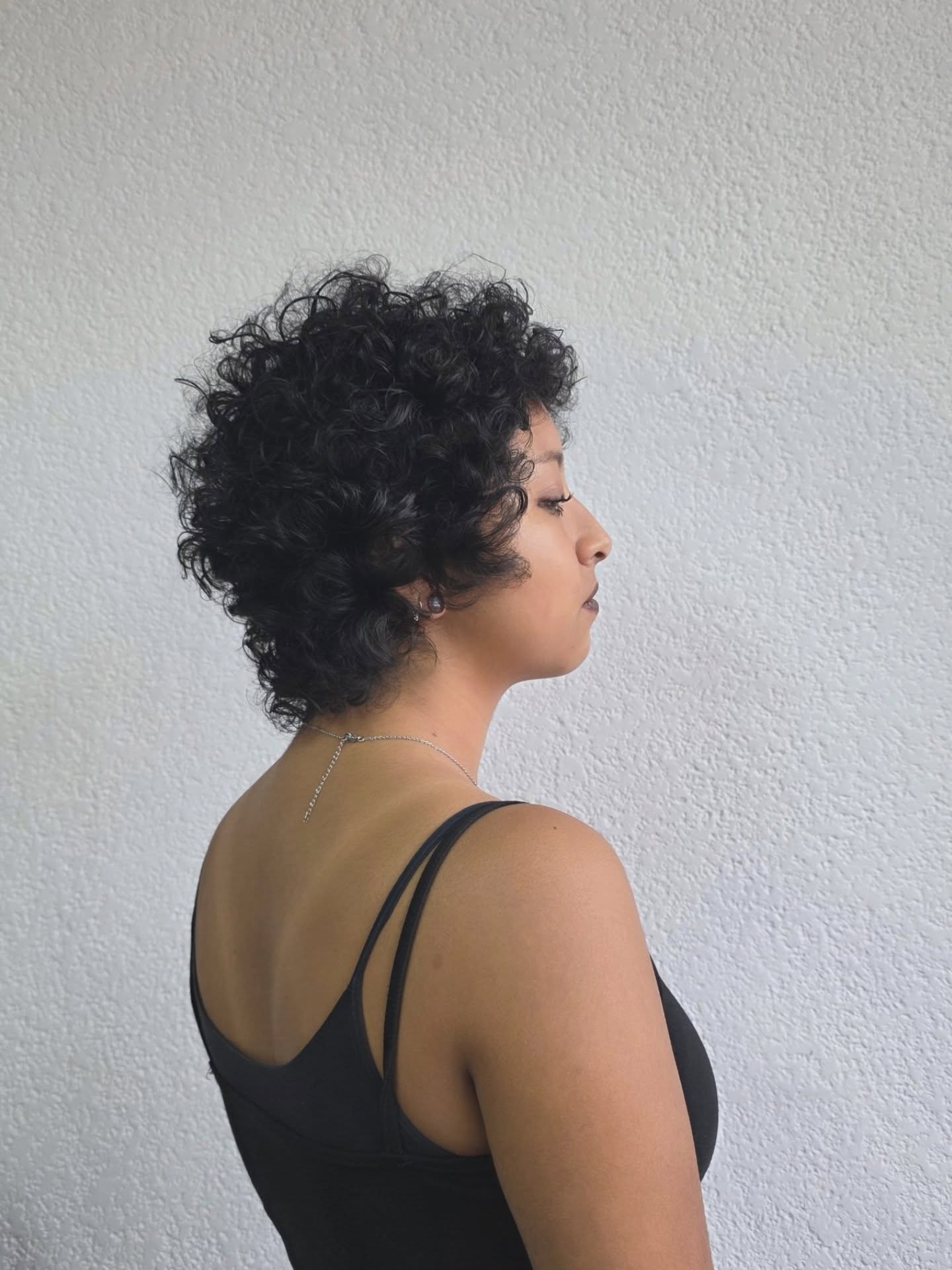 Textured Short Curly Cut with Soft Volume