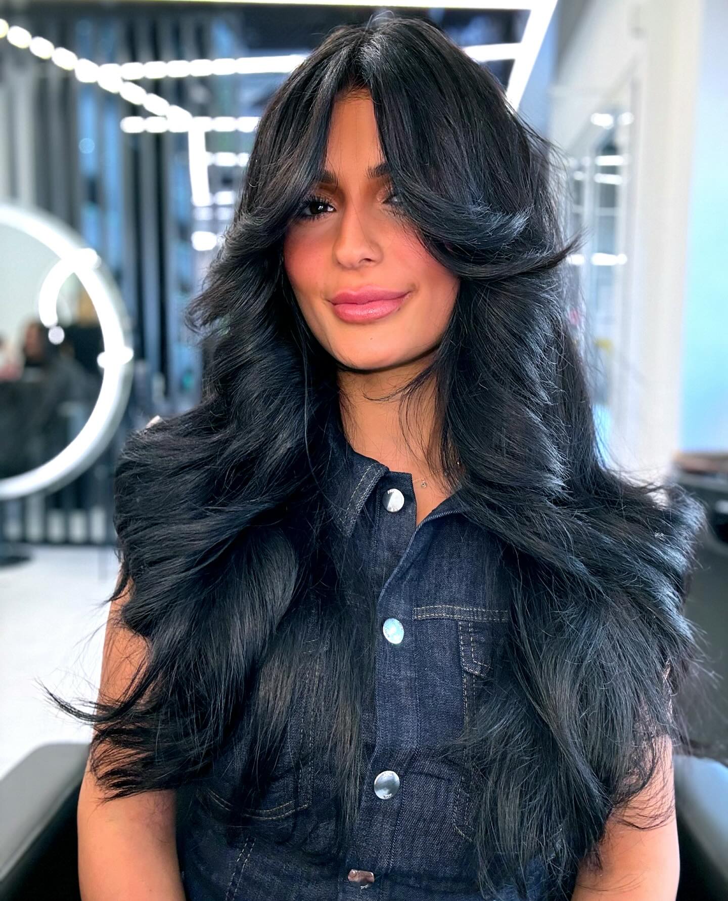 Bold Layered Butterfly Cut with Bangs