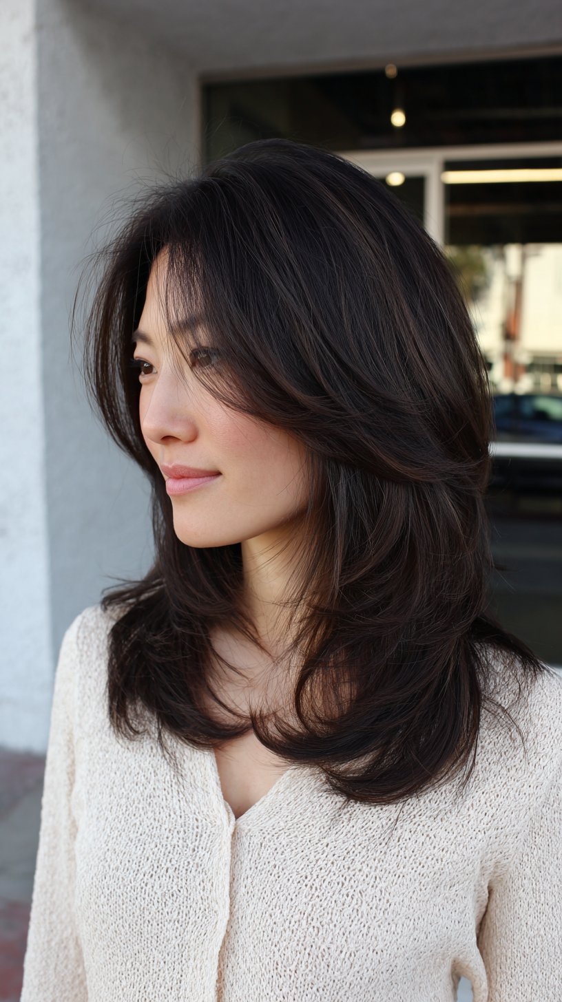 Modern Shoulder-Length Shag with Soft Layers