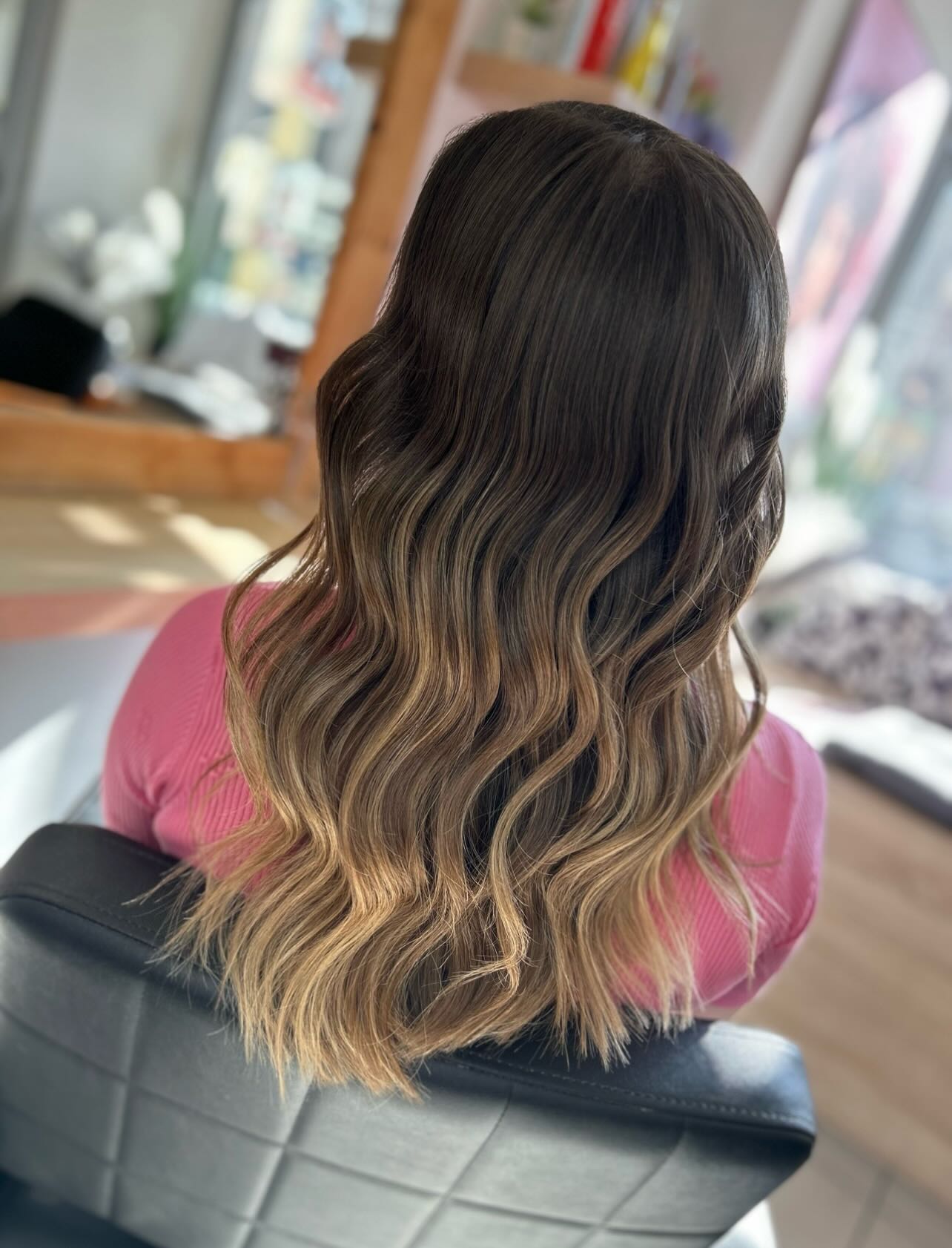 Soft Cascading Waves with Balayage Highlights