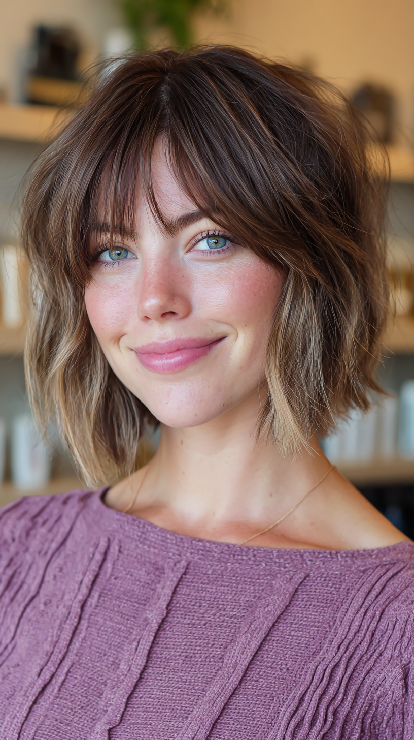 Textured Bob with Face-Framing Layers