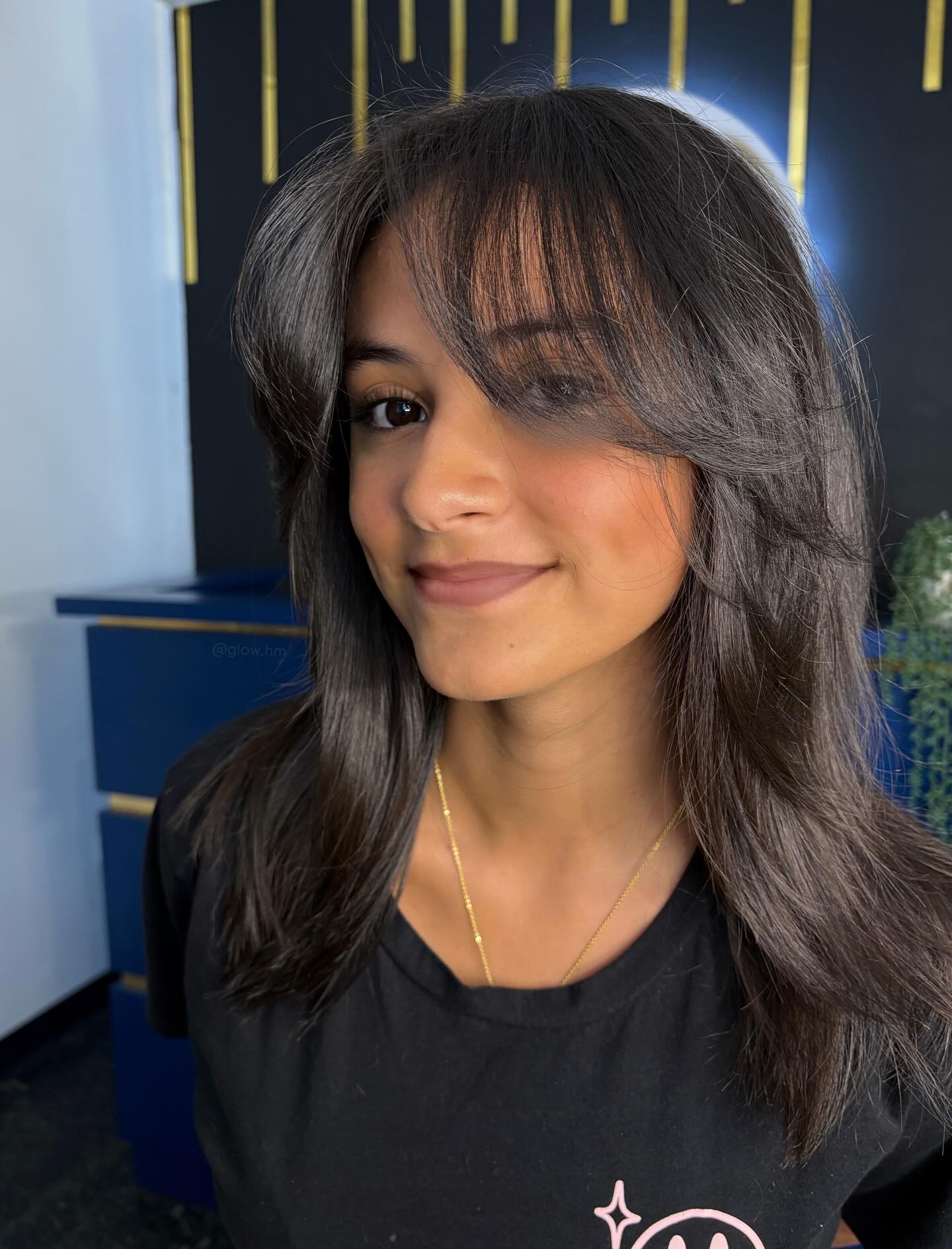 Textured Butterfly Cut with Effortless Bangs