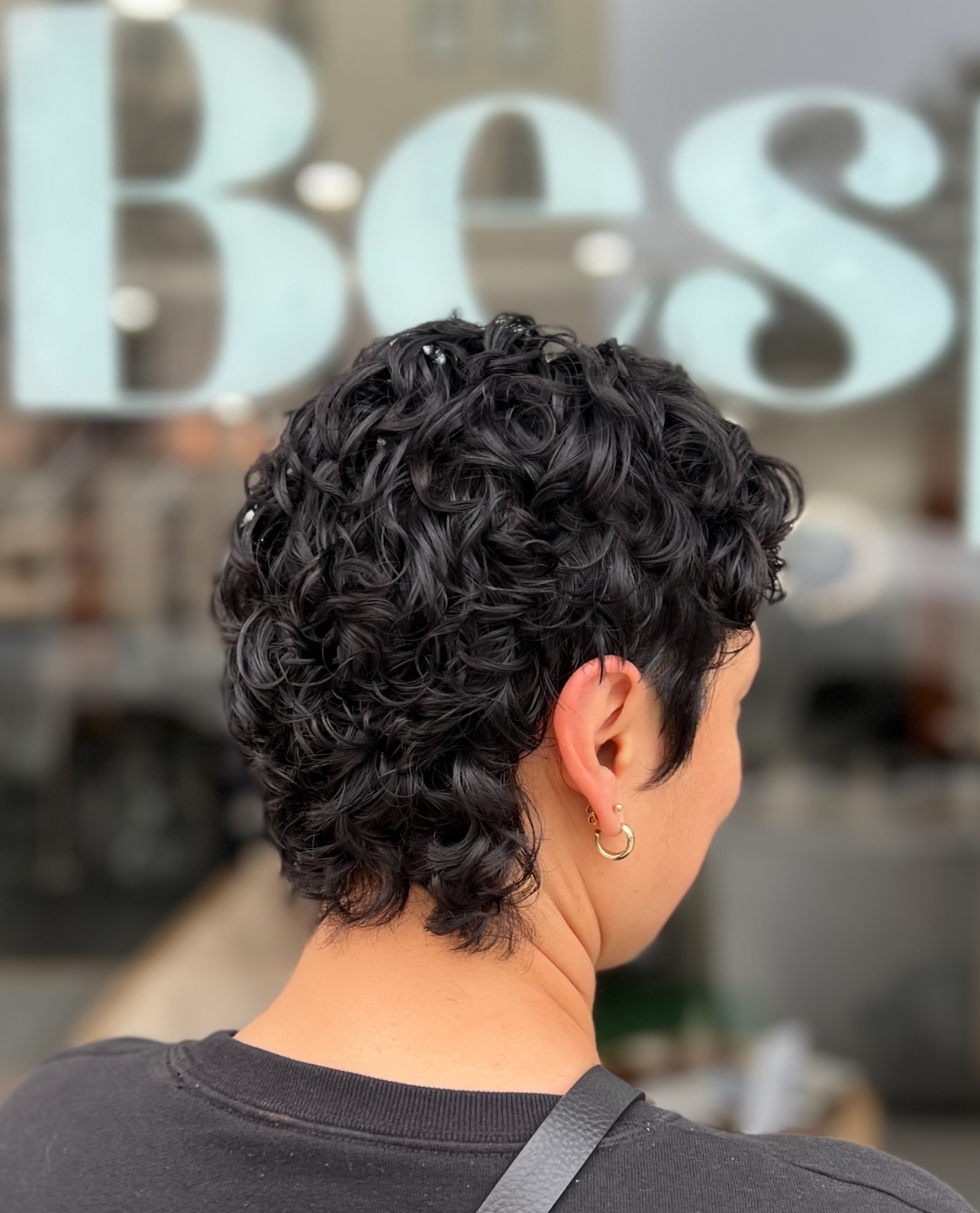 Textured Curly Crop with Defined Ringlets