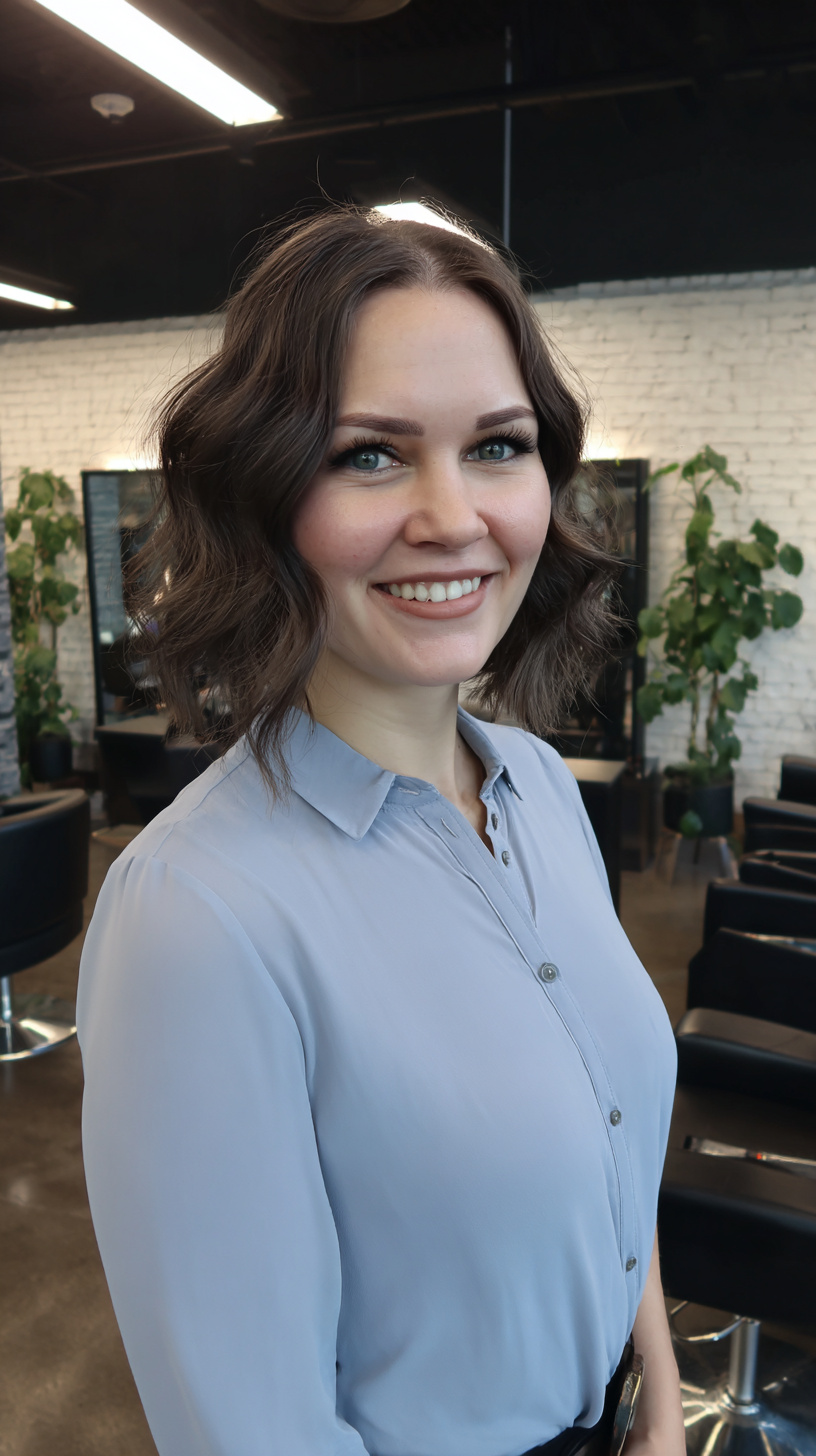 Textured Shoulder-Length Cut with Loose Waves