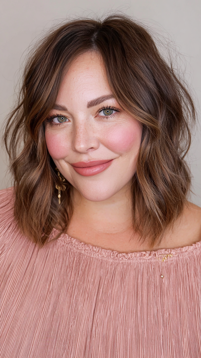 Textured Shoulder-Length Cut with Soft Waves