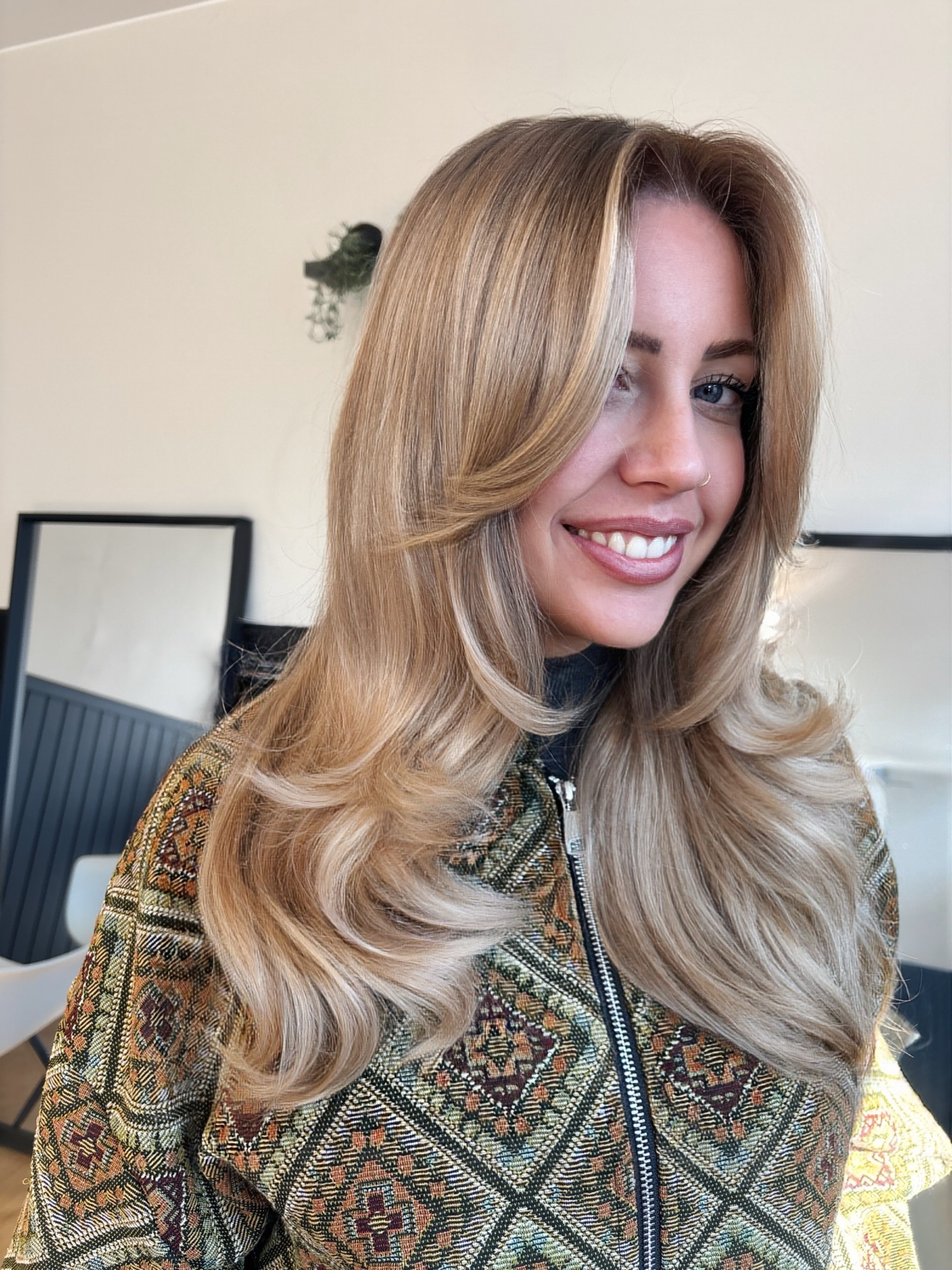 Voluminous Layered Butterfly Cut with Soft Bangs