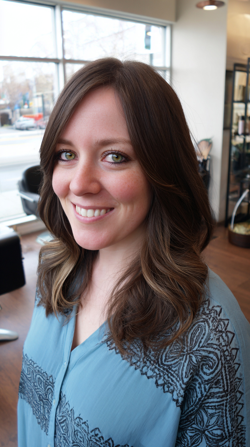 Warm Chestnut Waves with Subtle Highlights