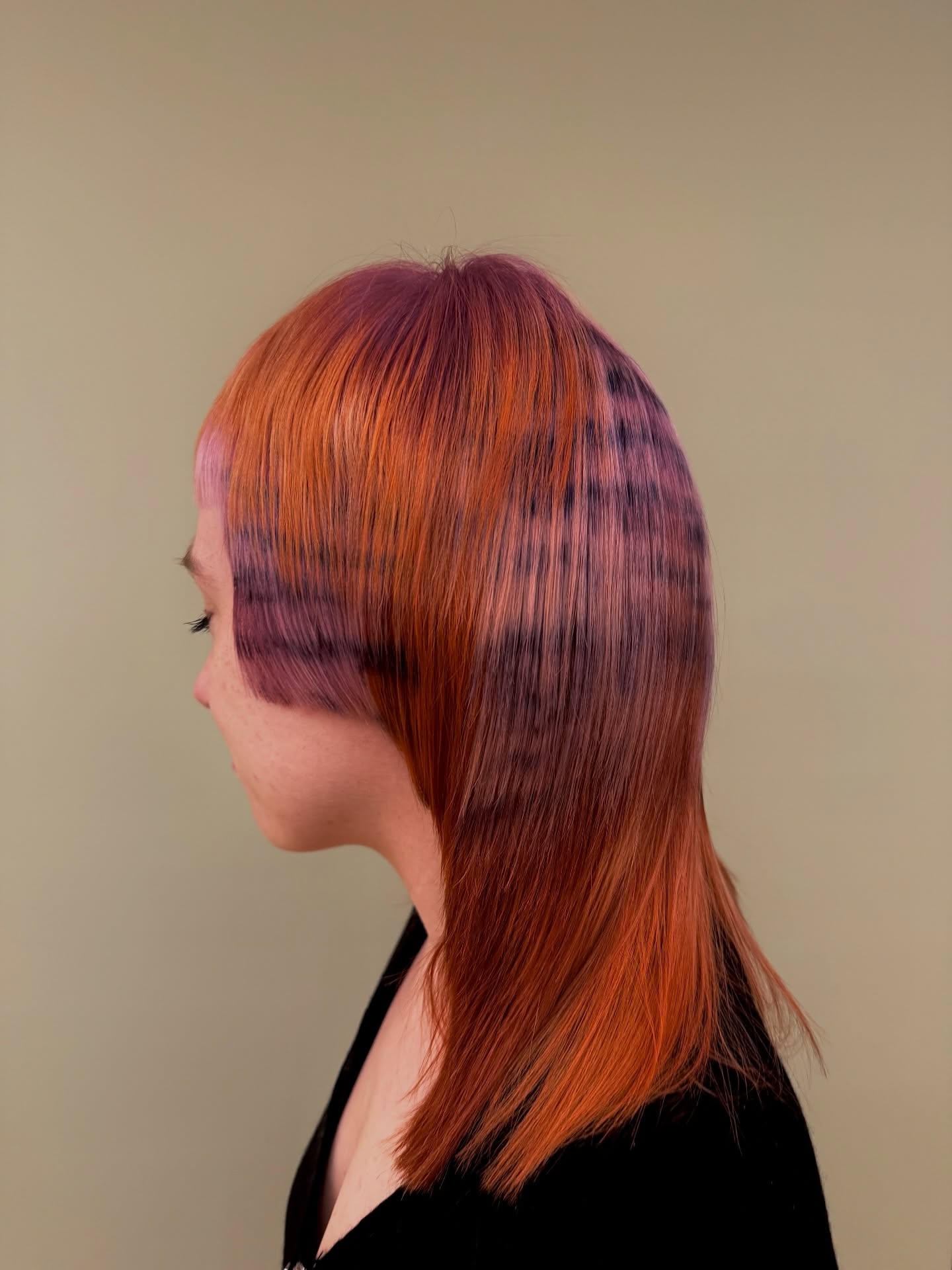Bold Gradient Cut with Edgy Color Transition