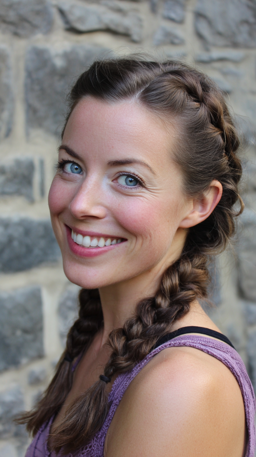 Chic Double Dutch Braids for Outdoor Adventures