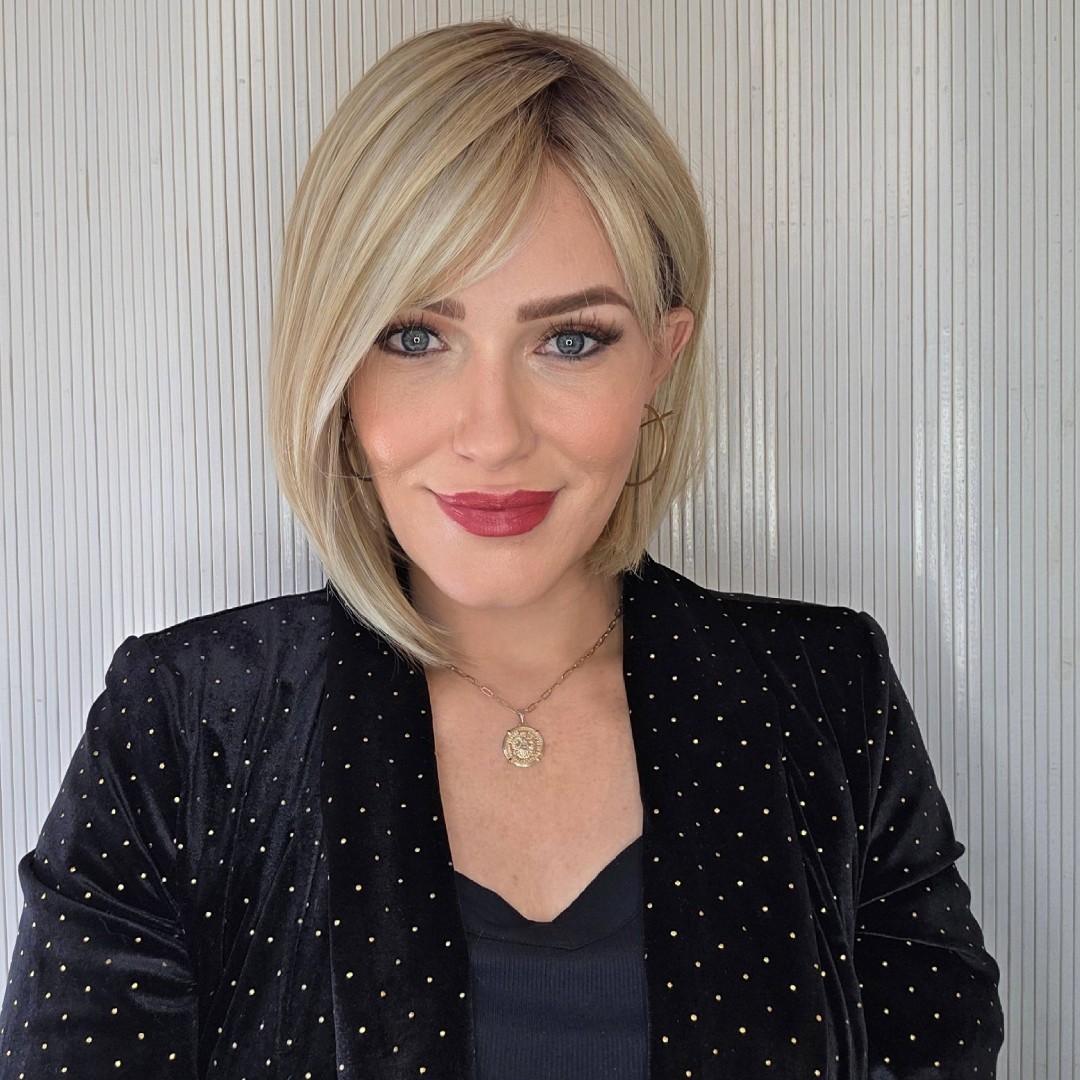 Chic Sleek Blunt Bob with Side Bangs