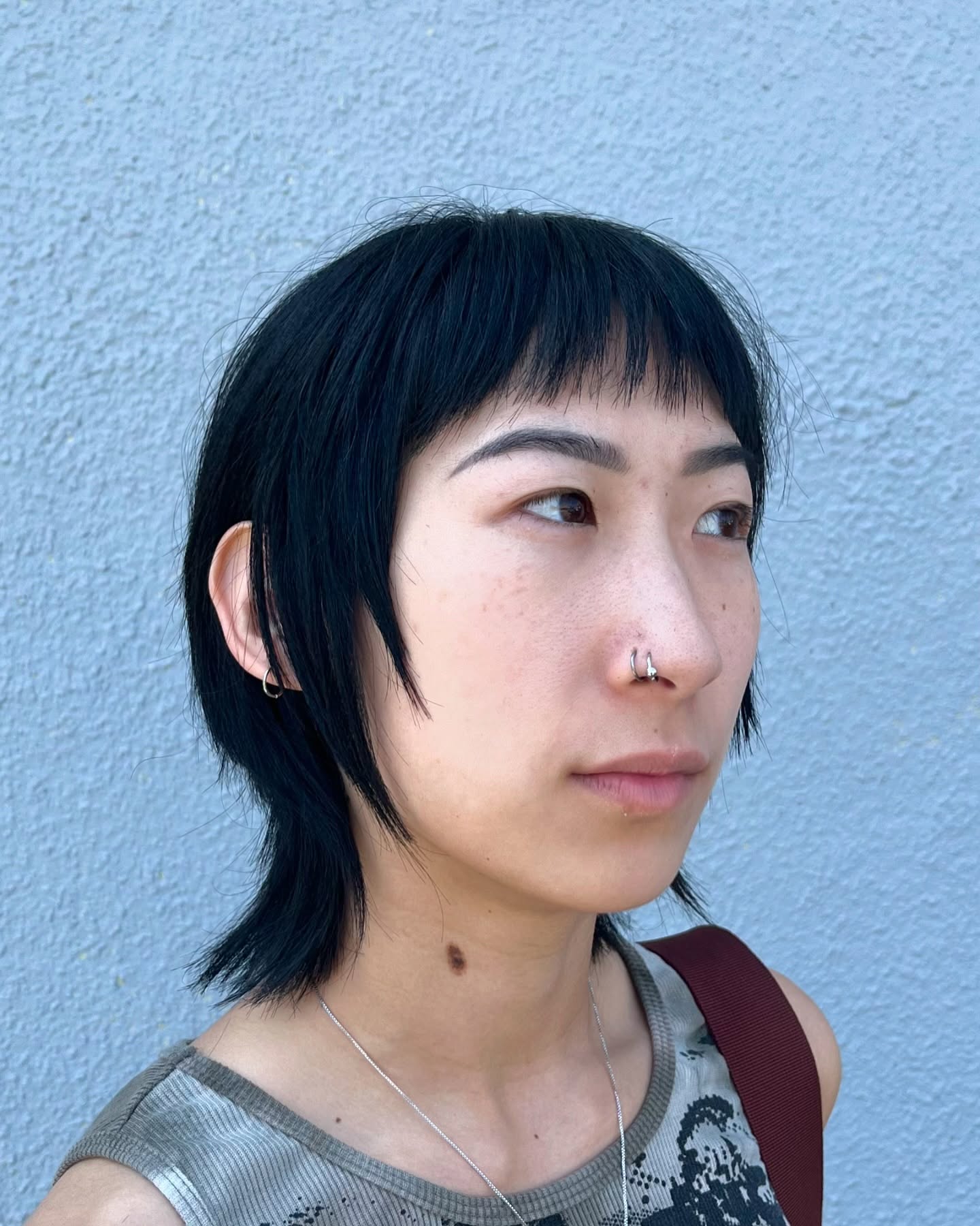 Chic Textured Shag with Wispy Bangs