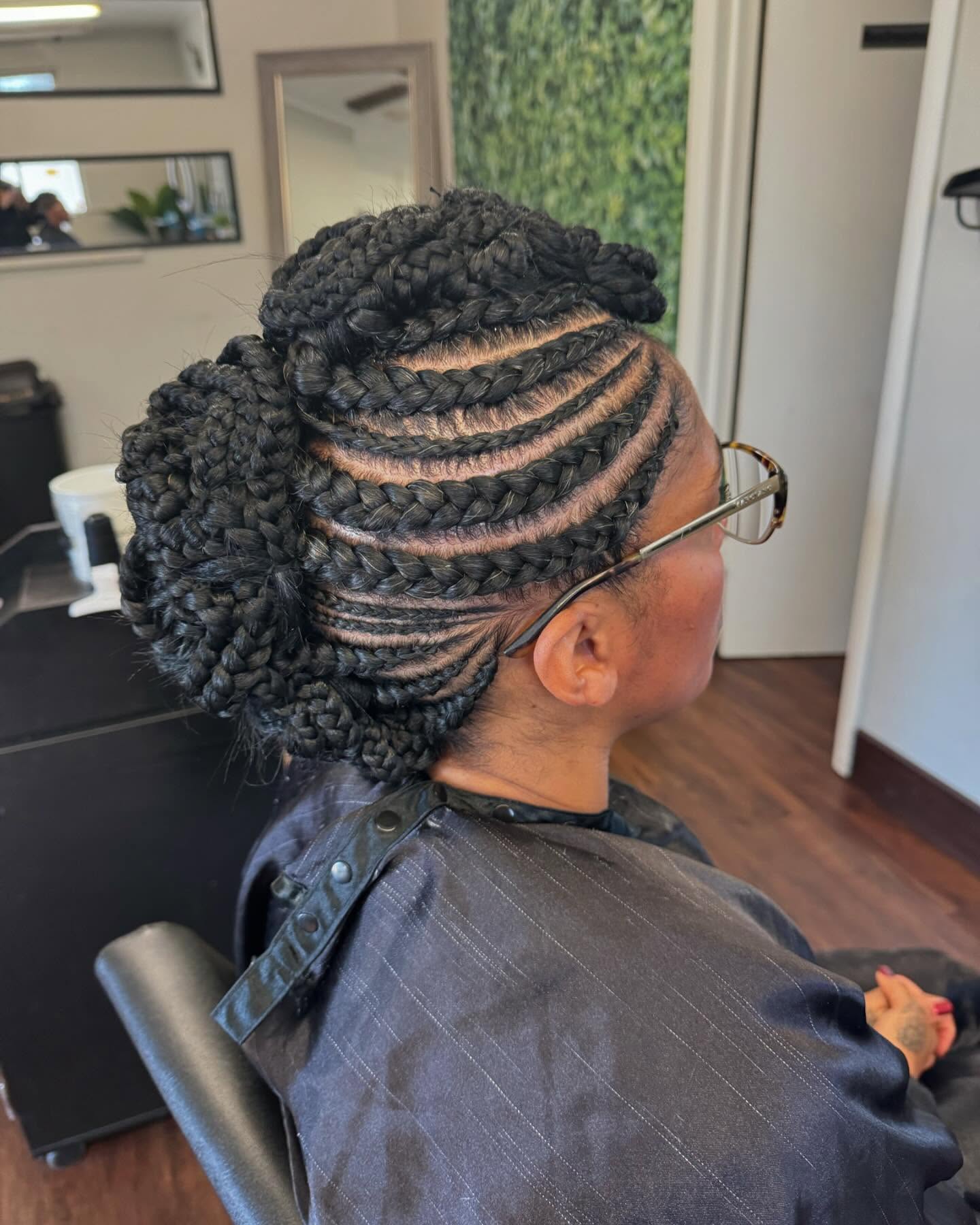 Intricate Braided Updo with Shaved Sides