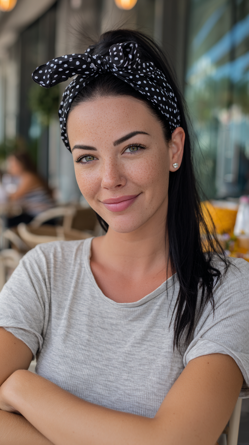 Polished Long Layers with a Playful Headband