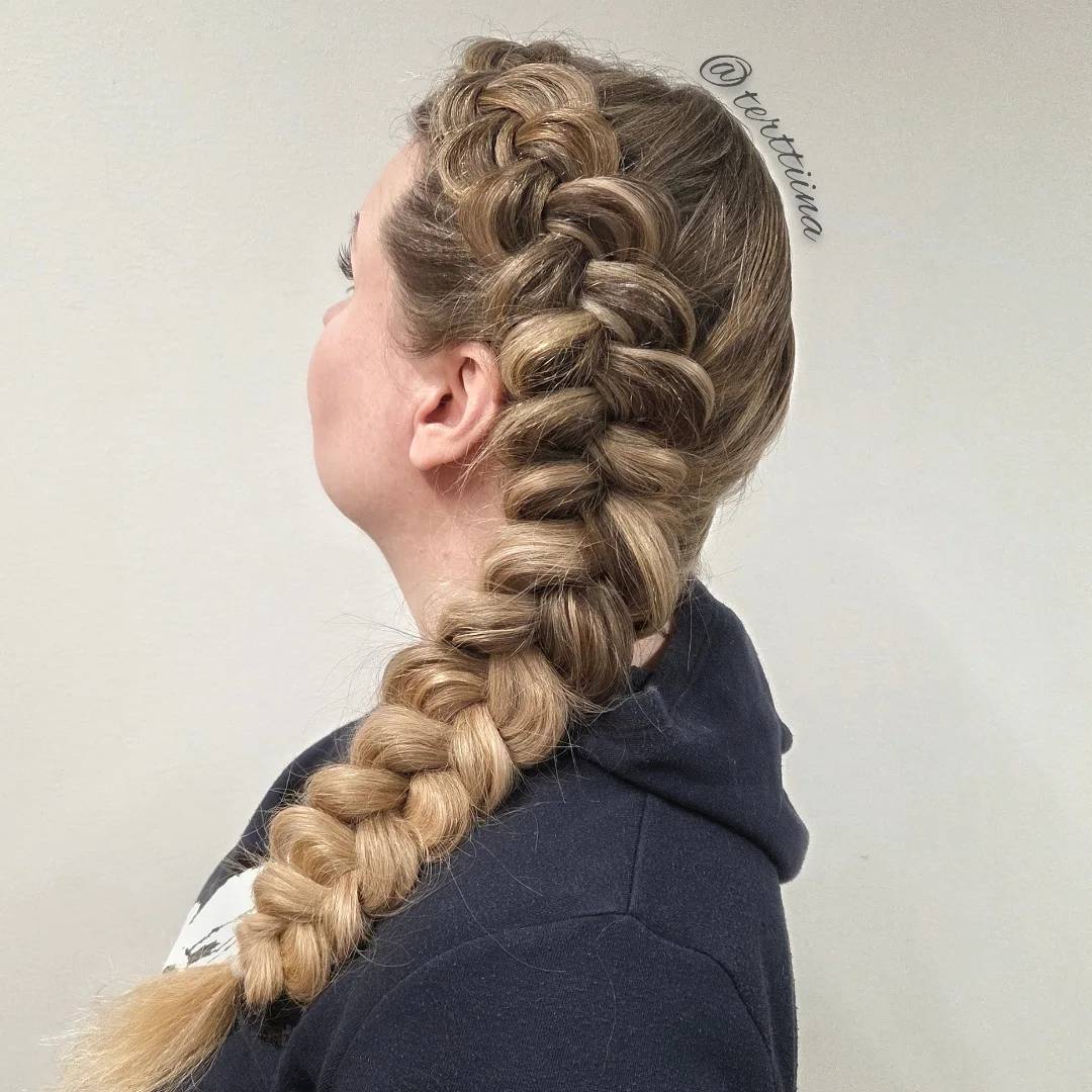 Textured Side Braid with Volume