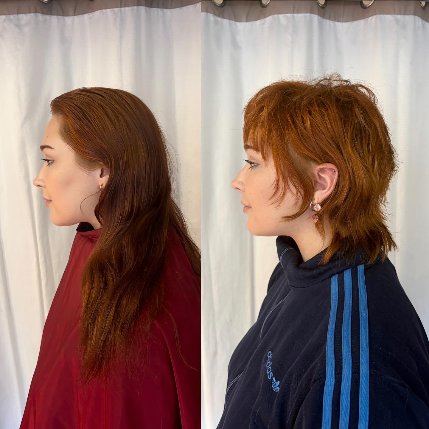 Trendy Textured Mullet with Bold Color Contrast