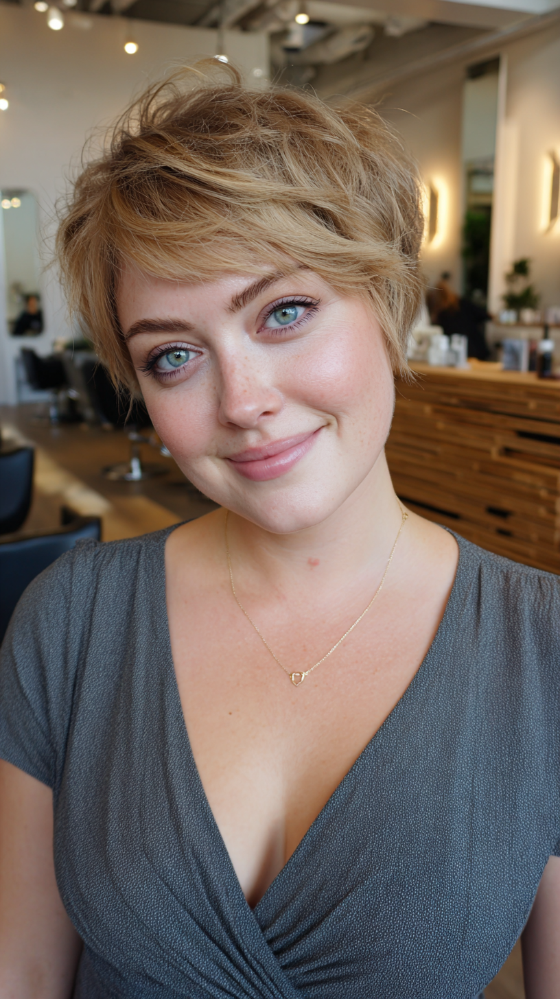 Chic Textured Pixie Cut with Gentle Waves