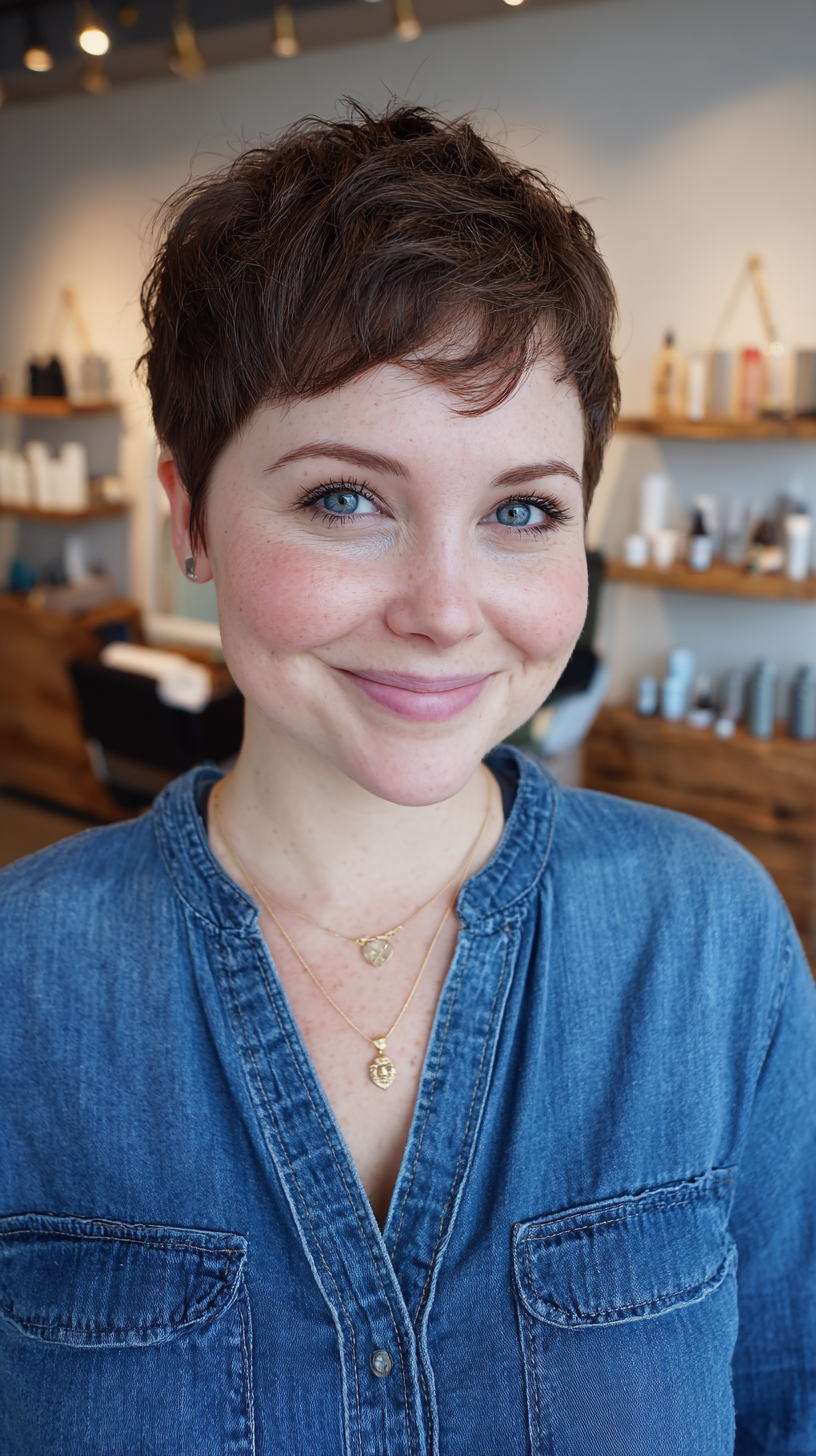 Chic Textured Pixie Cut with Subtle Volume